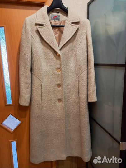 Пальто женское длинное демисезонное 58 60 шерсть