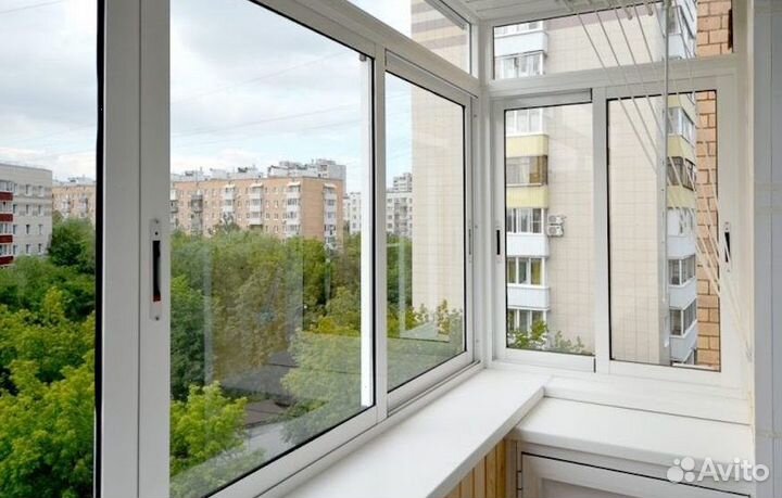 Застекление балкона пластиковое