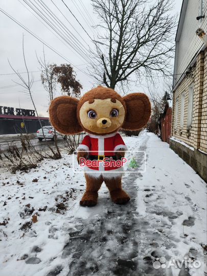 Новогодний колпак + бант для Чебурашки, Мишки и тд