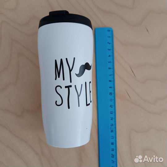 Стакан керамический с крышкой