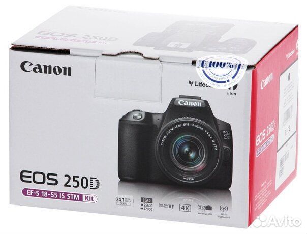 Canon 250d kit 18-55 iii новый