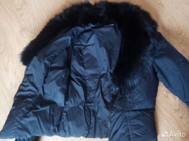 Куртка женская черная короткая 44