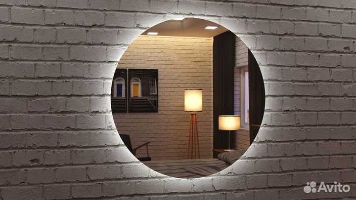 Круглое зеркало с подсветкой