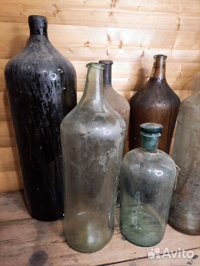 Бутыль Деревенская Света Под Вино 19 век