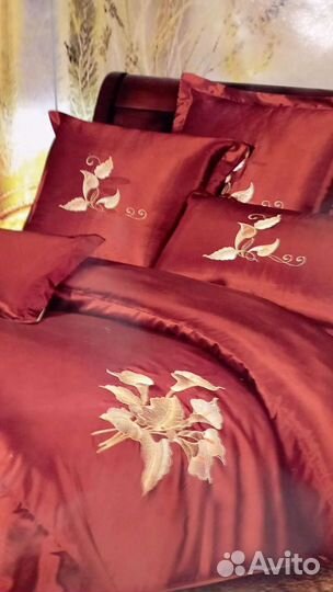 Постельное белье евро шёлк