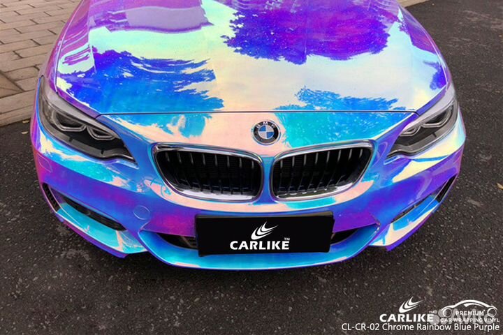 Автомобильная пленка Аквамарин хром синий хамелеон