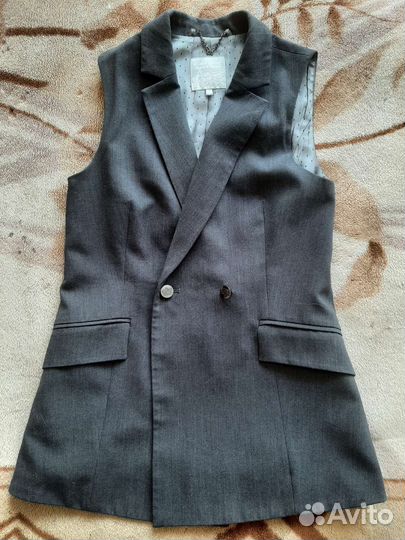 Жилет удлиненный для девочки школьный