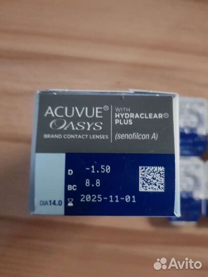 Линзы контактные acuvue oasys двухнедельные -1.50