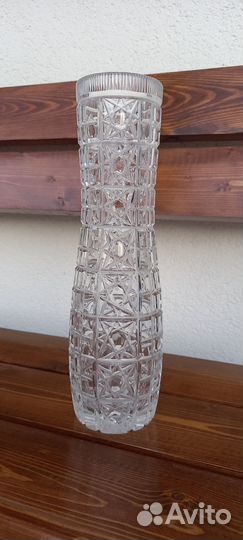 Ваза для цветов хрустальная