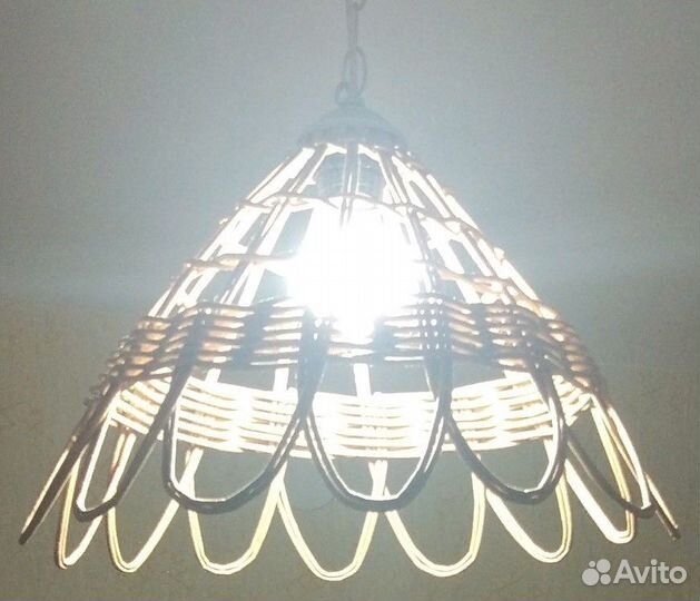 Новый абажур из лозы