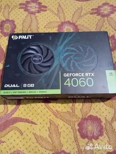 Видеокарта palit geforce rtx4060 dual(новая)резерв