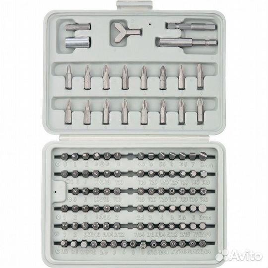 Набор бит, адаптеры для бит, CrV, 100 предметов, п