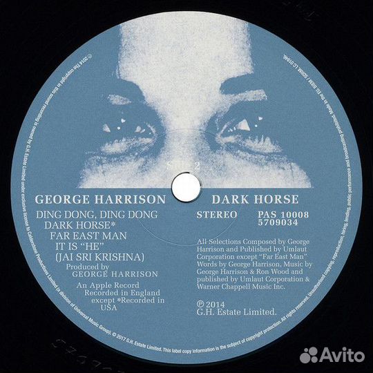 Виниловая пластинка Harrison, George, Dark Horse