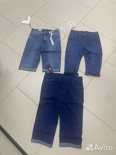 Джинсовые бриджи