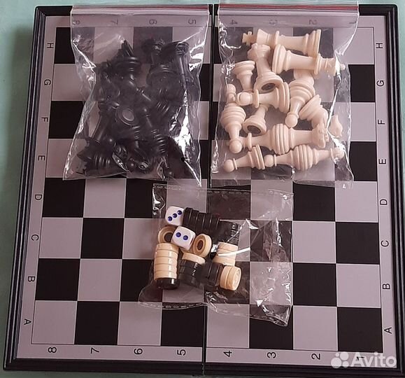 Новый Магнитный шашки,шахматы и нарды набор