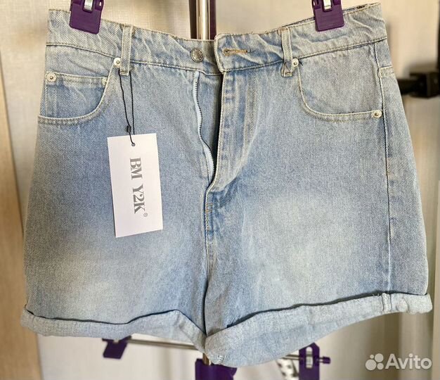 Джинсовые шорты голубые новые