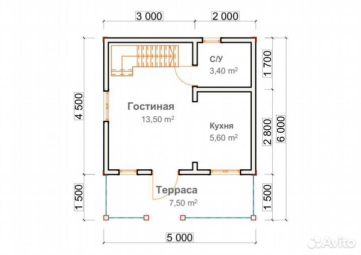 Деревянный дом из бруса
