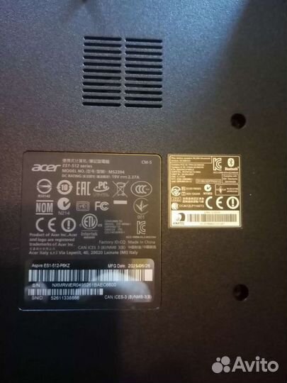 Ноутбук acer aspire Е 15 start