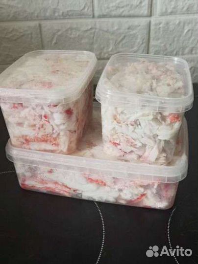 Мясо краба салатное