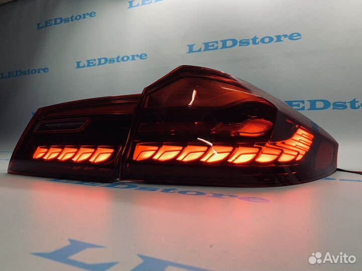 Задние фонари BMW G30 в стиле GTS красные