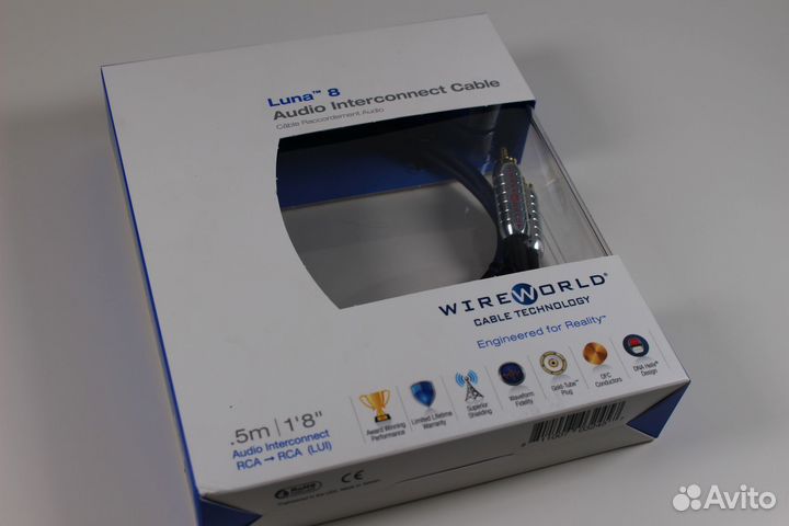 Кабель Межблочный Аудио WireWorld Luna 8 0.5 m