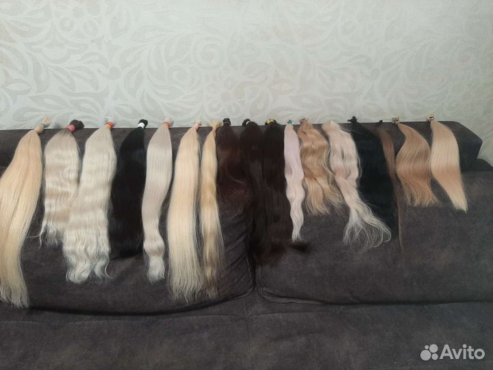 Хвост из натуральных волос