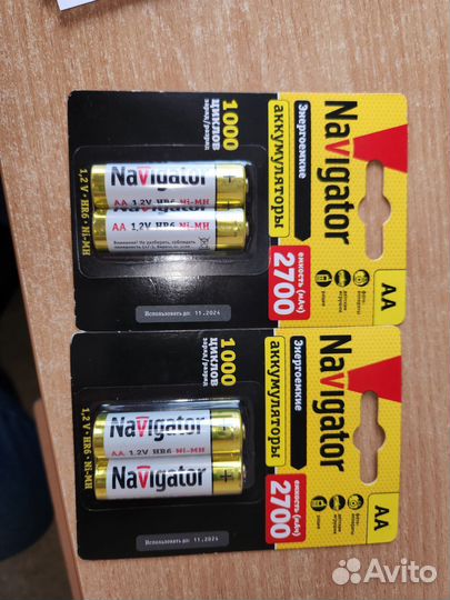 Аккумуляторные батарейки HR6 navigator