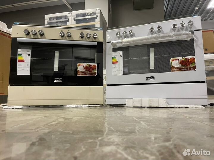 Газовая плита на 5 конфорок 90 см новая