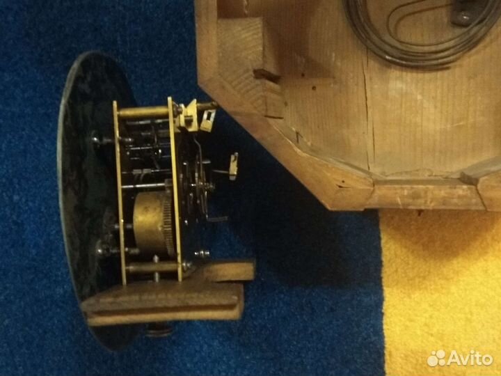 Старинные настенные часы шайба 19 век