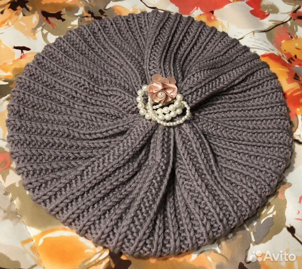 Берет французский вязанный ручной работы