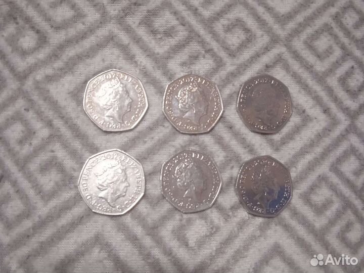 Набор монет 50 пенсов 2016-17 год Великобритания