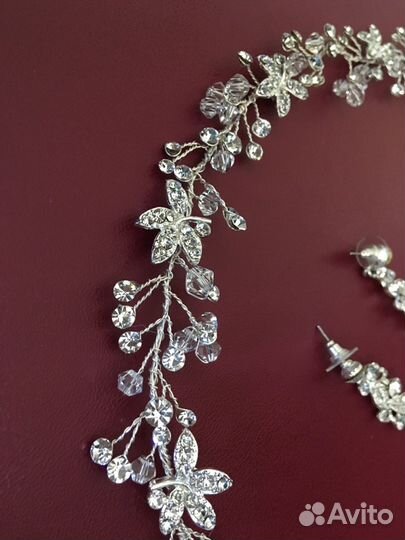 Серьги и украшение в прическу