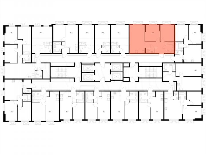 2-к. квартира, 58,1 м², 21/25 эт.