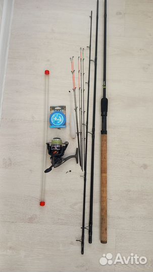 Фидерное удилище в сборе для рыбалки на саргана