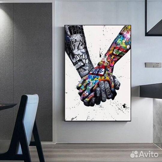 Картины на холсте уличные граффити