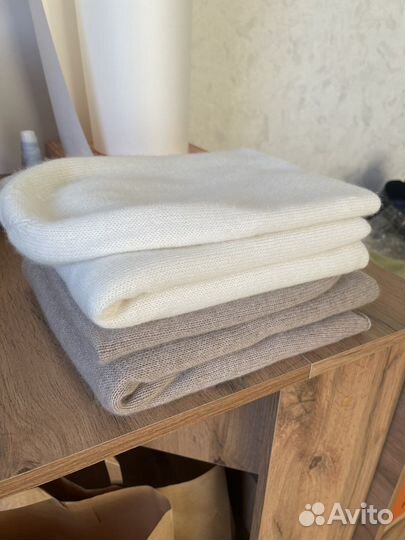 Шапочка и шарф из кашемира