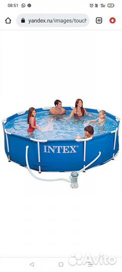 Каркасный бассейн intex