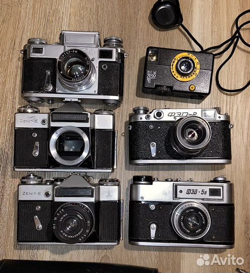 Агат 18к, Фэд2, Киев 3А, Зенит Е 2шт, вспышки