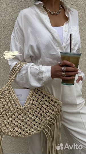 Сумка макраме мини