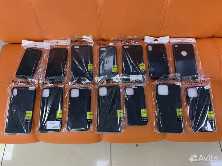 Черные Матовые Чехлы на все модели iPhone