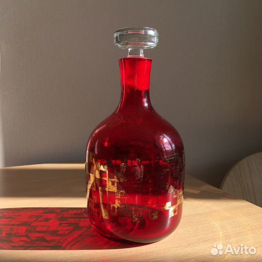 Коньячный набор чешское стекло винтаж 1960-е