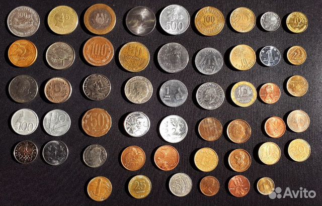 Иностранные монеты 51 шт