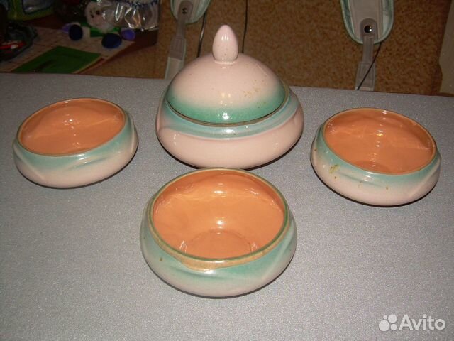 Набор посуды из глины