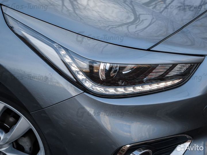 Накладки на фары Реснички на Hyundai Solaris 2 V2