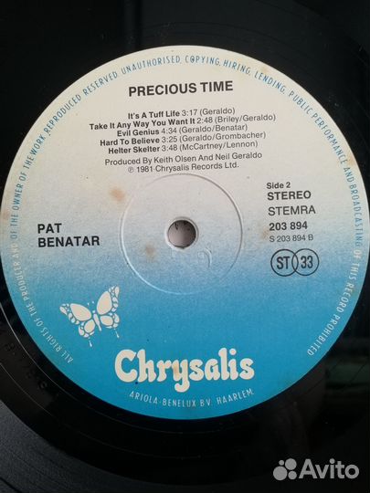 Пластинки Альбомы Pat Benatаr