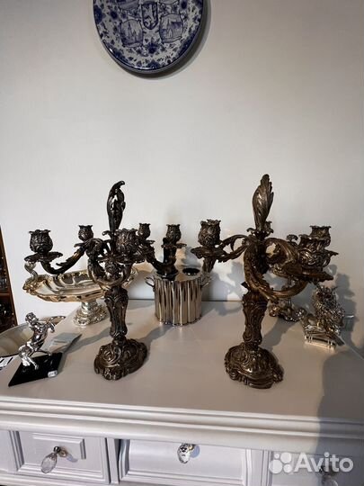 Подсвечники канделябры серебро 84 проба