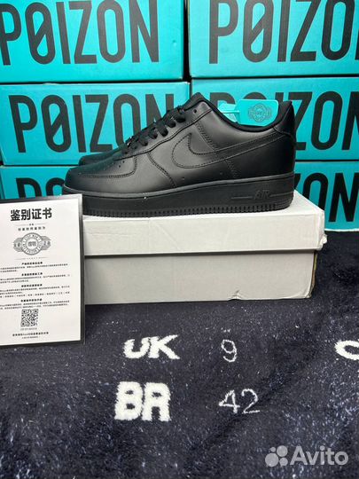 Nike Air Force 1 Black Оригинал Poizon