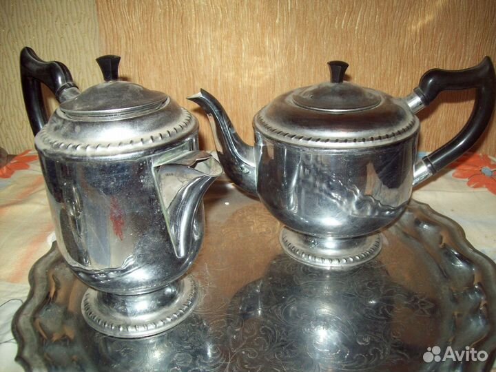 Набор Кольчугино СССР чайно-кофейный с подносом