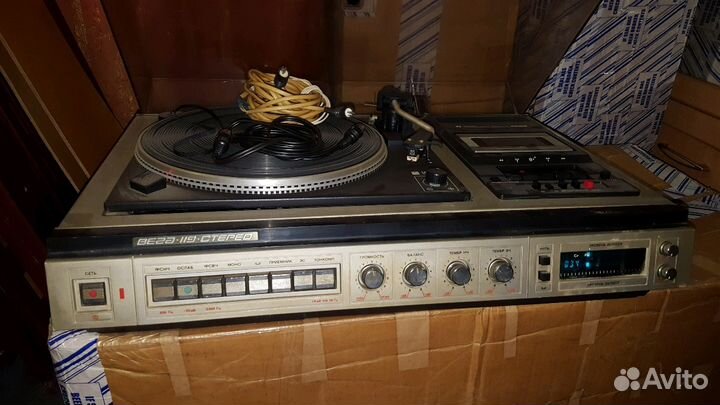 Вега-119 проигрыватель винила и кассет