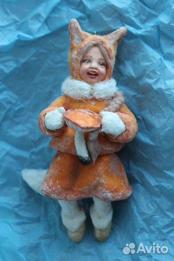 Ватная елочная игрушка 